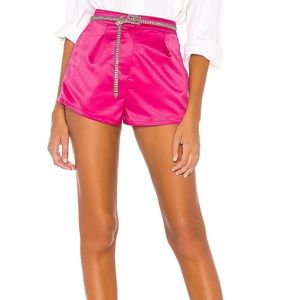 Pink Superdown Satin Shorts